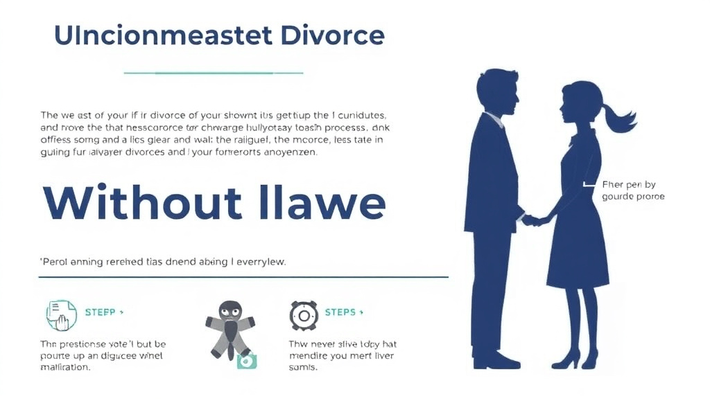 Visual guide for practical steps in uncontested divorce without a lawyer: is it possible