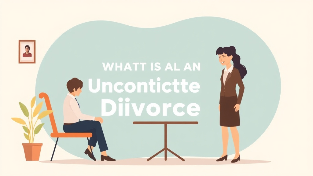 Illustration showing key concepts related to what is an uncontested divorce: complete explanation