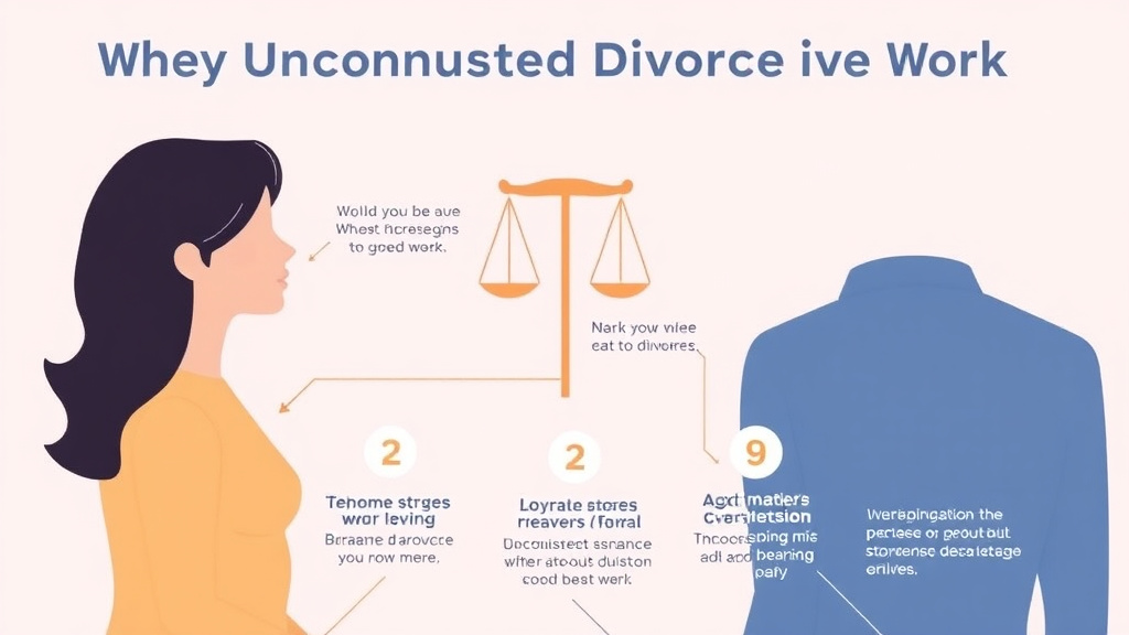 Visual guide for practical steps in when uncontested divorce works best: ideal scenarios